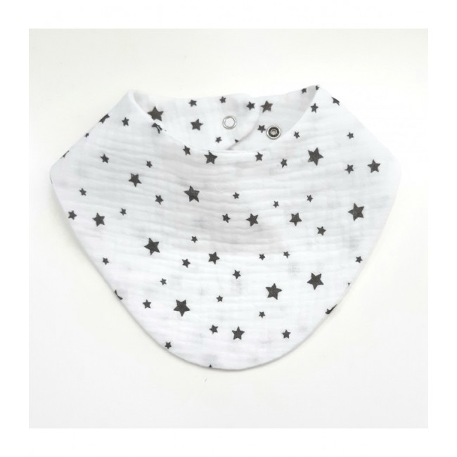 Baby Oliver Σαλιάρα Μπαντάνα Μουσελίνα Des. 375 Black & White