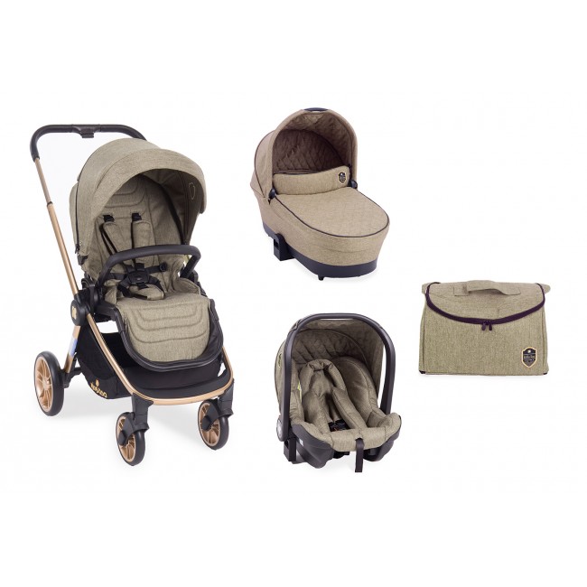 Kikka Boo Πολυκαρότσι Vicenza 3 σε 1 Luxury Beige Golden Frame