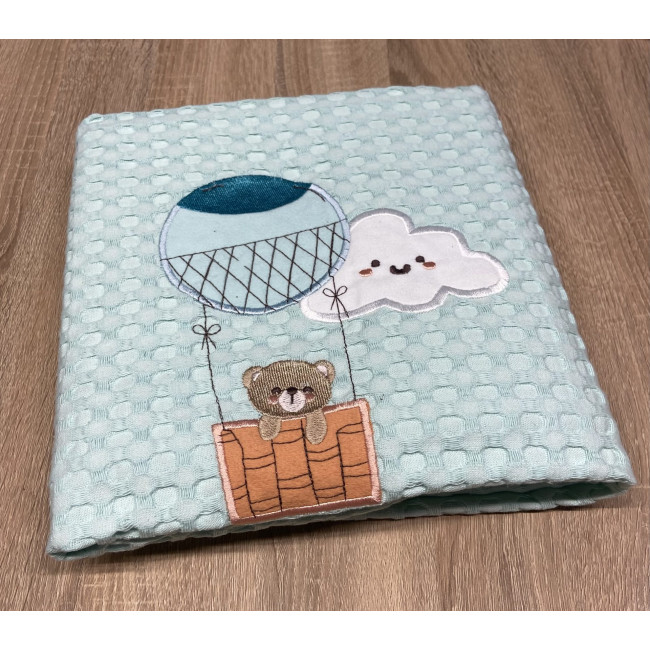 abo Πικέ Κουβέρτα Αγκαλιάς 75*75 Μέντα-Αερόστατο