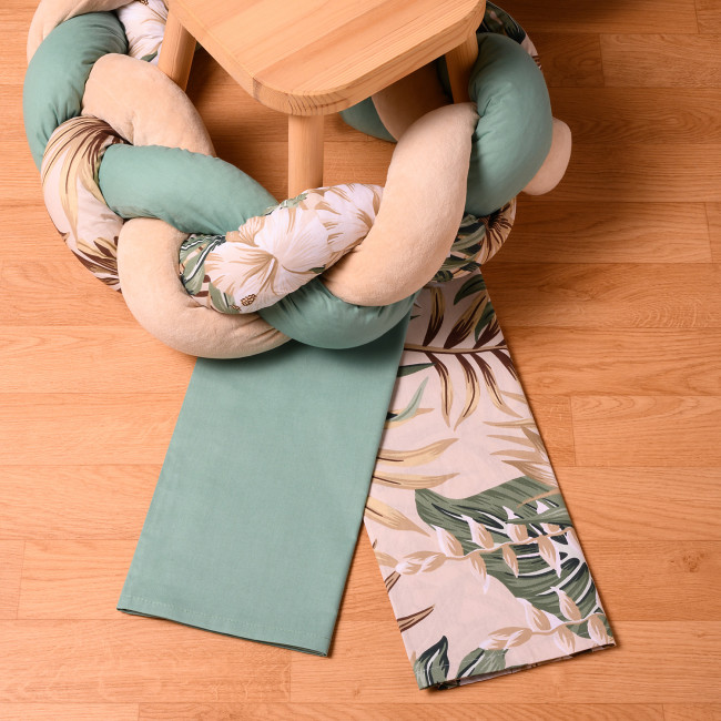 abo Σετ Σεντόνια Λίκνου 2τμχ 70*120 Tropical Leaves abo Σετ Σεντόνια Λίκνου 2τμχ 70*120 Tropical Leaves