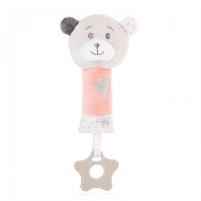 Amek toys Μαλακή Κουδουνίστρα Αρκουδάκι Ροζ