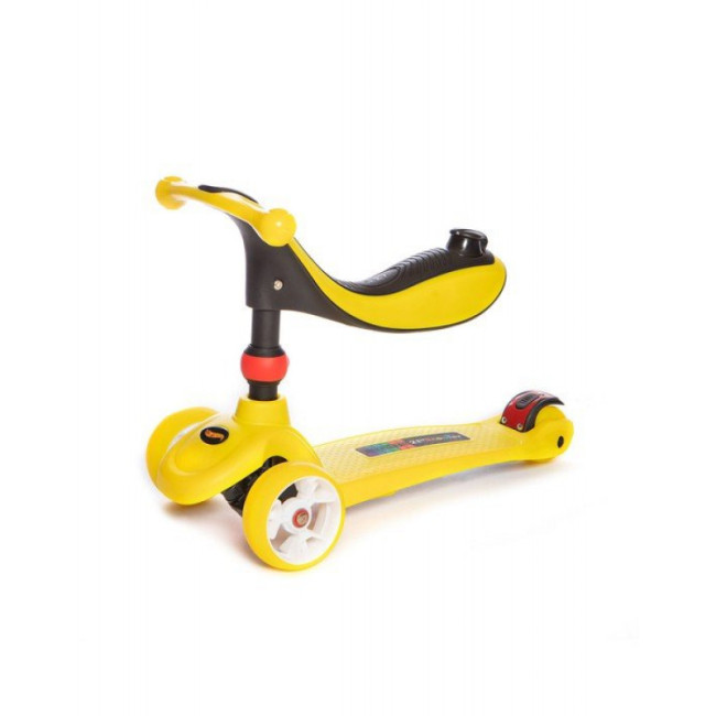 Baby Adventure Παιδικό Πατίνι 2σε1 Scooter 21st Τρίτροχο Με Κάθισμα Και Τιμόνι Κίτρινο