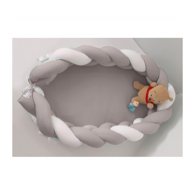 Baby Oliver Φωλιά Με Αποσπώμενη Πλεξούδα Des. 140 Λευκή/Μόκα