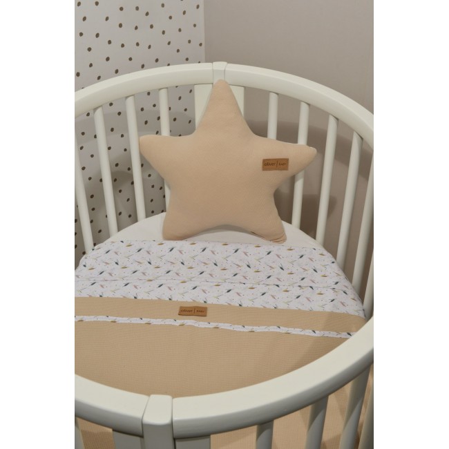 Baby Oliver Καλοκαιρινή Κουβέρτα Διπλής Όψης 75x95cm Des. 404 Μπεζ
