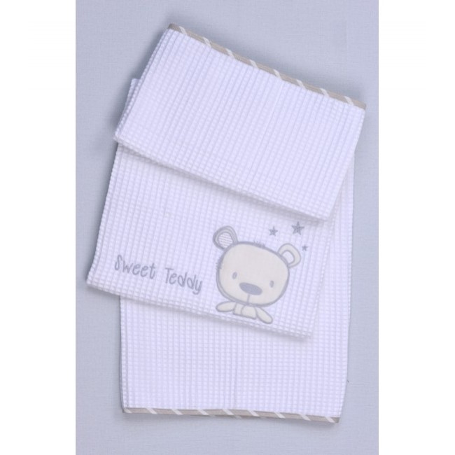 Baby Oliver Κουβέρτα Πικέ Αγκαλιάς 80x100cm Des. 350