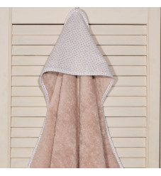 Baby Oliver Μπουρνούζι Με Κάπα Χρωματιστό 75x75 Des.402 Σάπιο Μήλο