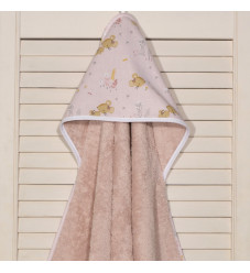 Baby Oliver Μπουρνούζι Με Κάπα Χρωματιστό 75x75 Des.412 Σάπιο Μήλο