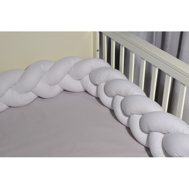 Baby Oliver Πάντα Πλεξούδα Τριπλή Βαμβακερή 20x200cm Des. 310 Λευκή