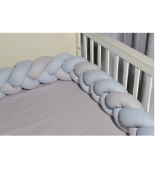 Baby Oliver Πάντα Πλεξούδα Τριπλή Βαμβακερή 20x200cm Des. 3105 Σιέλ-Γκρι