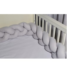Baby Oliver Πάντα Πλεξούδα Τριπλή Βαμβακερή 20x200cm Des. 315 Γκρι