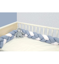 Baby Oliver Πάντα Πλεξούδα Τριπλή 20x200cm Des.3170 Λευκή Ραφ