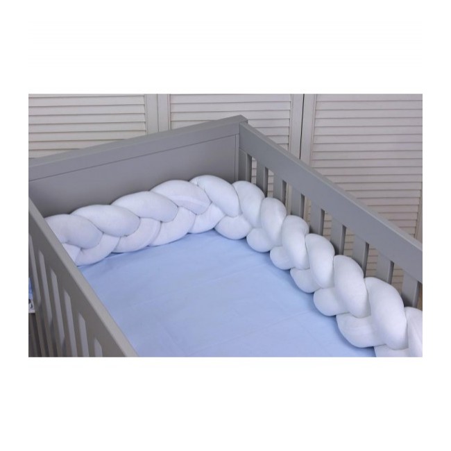 Baby Oliver Πάντα Πλεξούδα Τριπλή Ζέρσευ 200x18cm Des. 10 Λευκή