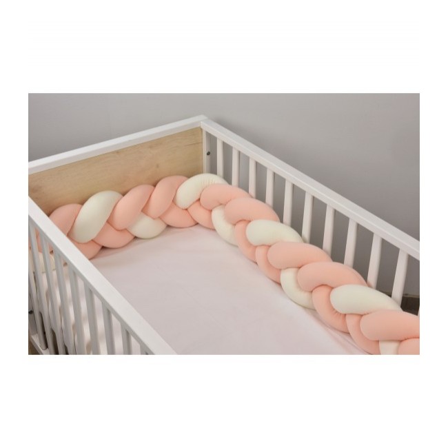 Baby Oliver Πάντα Πλεξούδα Τριπλή Ζέρσευ 200x18cm Des. 766 Εκρού/Σομόν