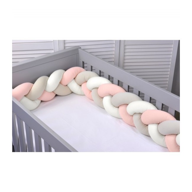 Baby Oliver Πάντα Πλεξούδα Τριπλή Ζέρσευ 200x18cm Des. 768 Εκρού/Σομόν/Μπεζ