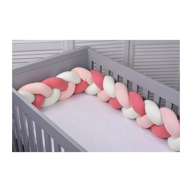 Baby Oliver Πάντα Πλεξούδα Τριπλή Ζέρσευ 200x18cm Des. 769 Εκρού/Σομόν/Κοραλί