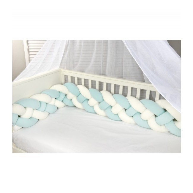 Baby Oliver Πάντα Πλεξούδα Τετραπλή Ζέρσευ 200x24cm Des. 7700 Εκρού/Μέντα