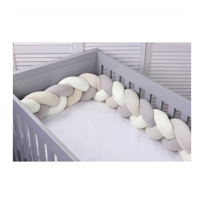 Baby Oliver Πάντα Πλεξούδα Τριπλή Ζέρσευ 200x18cm Des. 784 Εκρού/Μόκα/Μπεζ