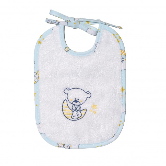 Baby Oliver Σαλιάρα 20x25cm Des. 181 Σιέλ Αρκουδάκι