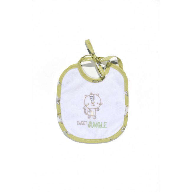 Baby Oliver Σαλιάρα Αδιάβροχη 20x20cm Des. 180 Χακί Τιγράκι