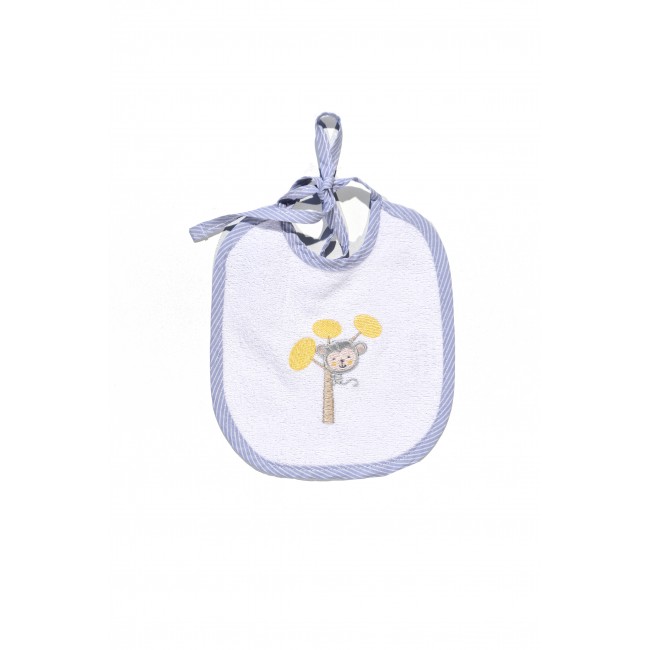 Baby Oliver Σαλιάρα Αδιάβροχη 20x20cm Des. 182 Μαϊμουδάκι