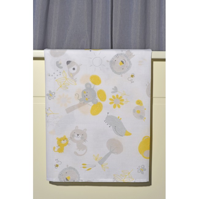 Baby Oliver Πανωσέντονο Κούνιας 110x160cm Des. 182 Εμπριμέ Μαϊμουδάκι