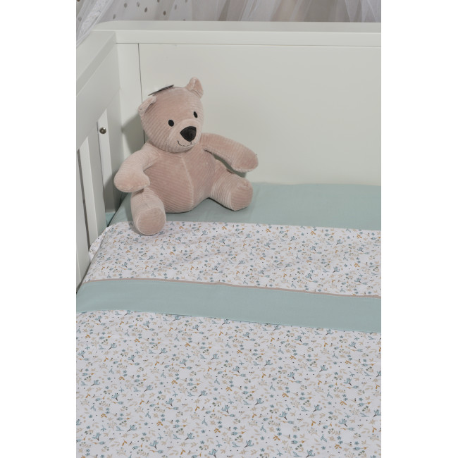 Baby Oliver Σεντόνια Λίκνου 2τμχ. 75x110 Des.403 Μέντα