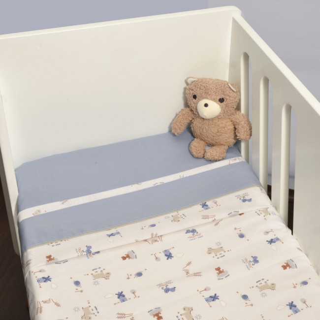 Baby Oliver Σεντόνια Λίκνου 2τμχ. 75x110 Des.414 Ραφ