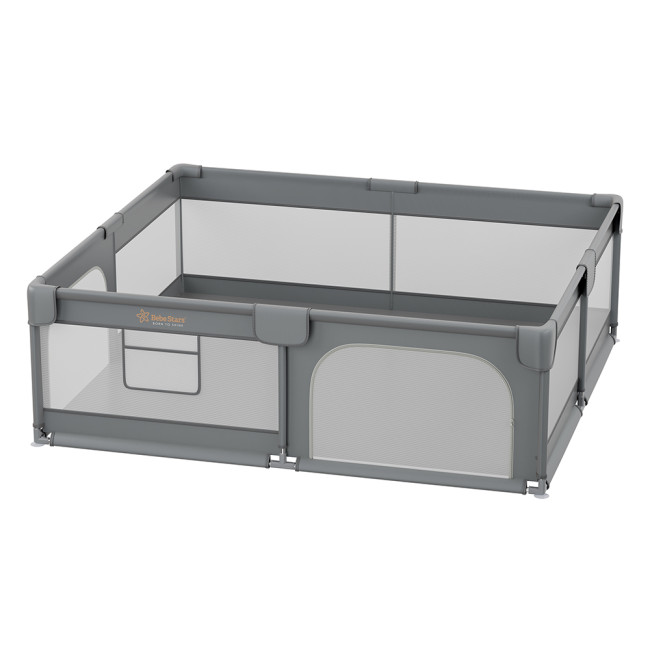 Bebe Stars Παρκοκρέβατο Ορθογώνιο 180x200 Playzen Grey