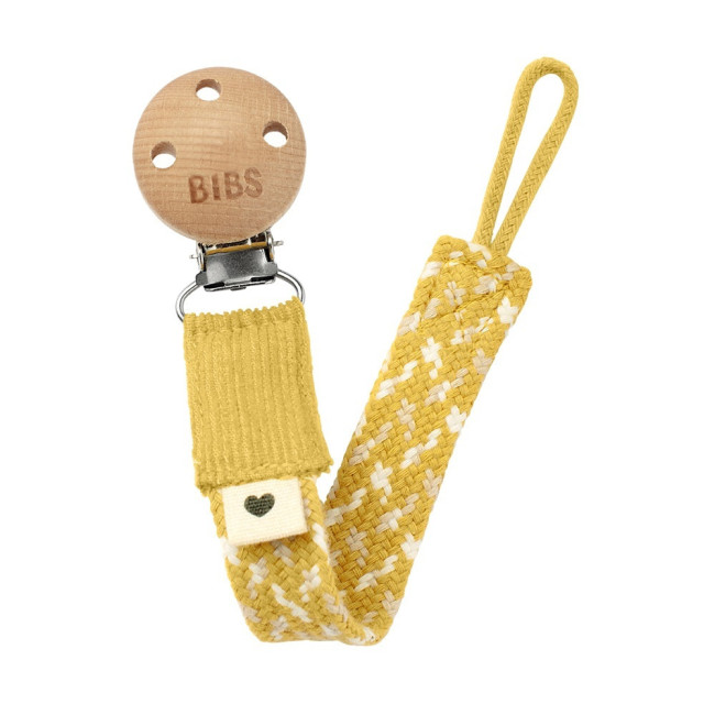 Bibs Κλιπ Πιπίλας Paci Braid Mustard/Ivory/Cloud