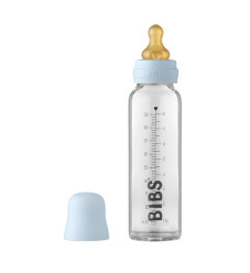 Bibs Γυάλινο Μπιμπερό 225ml Latex Baby Blue