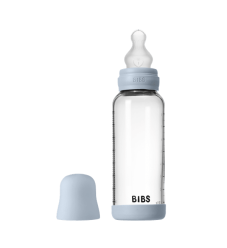 Bibs Γυάλινο Μπιμπερό 225ml Silicone Baby Blue