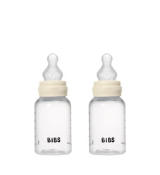 Bibs Σετ Πλαστικά Μπιμπερό Με Θηλή Σιλικόνης 2τμχ. 150ml Ivory