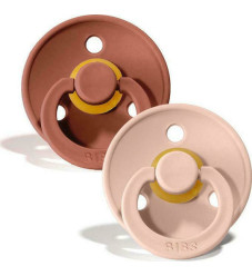 Bibs Πιπίλες Colour 2 τμχ. Latex No1 Woodchuck/Blush