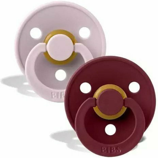 Bibs Πιπίλες Colour 2 τμχ. Latex No1 Pink Plum/Elderberry