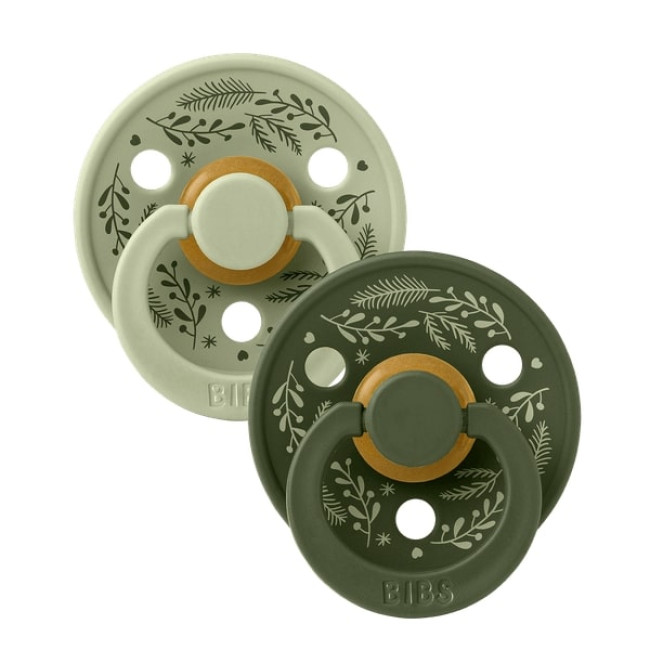 Bibs Πιπίλες Colour 2 τμχ. Latex No2 Leaf Sage/Hunter Green Green
