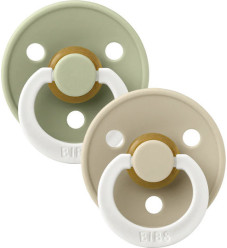 Bibs Πιπίλες Colour 2 τμχ. Latex No2 Glow Sage/Vanilla