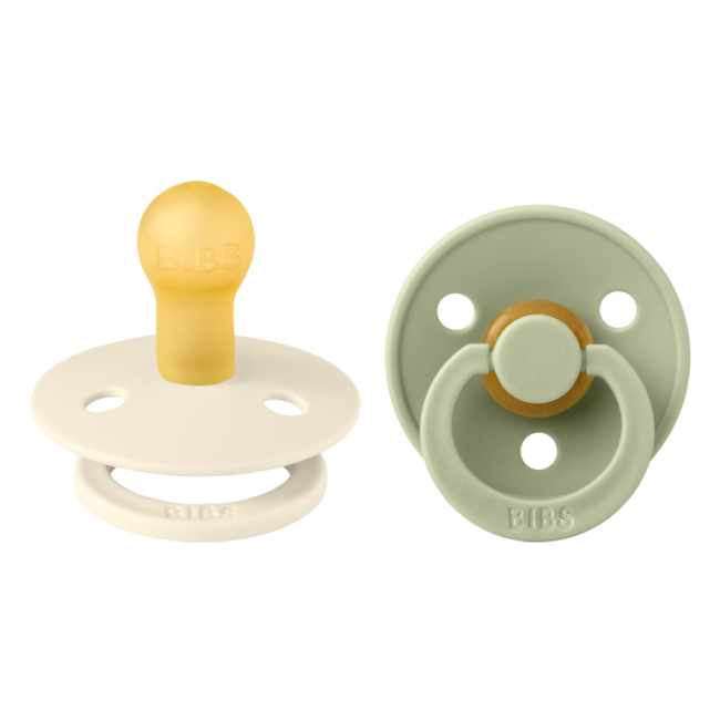 Bibs Πιπίλες Colour 2 τμχ. Latex No1 Ivory/Sage Bibs Πιπίλες Colour 2 τμχ. Latex No1 Ivory/Sage