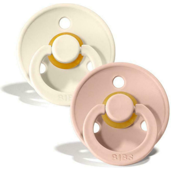 Bibs Πιπίλες Colour 2 τμχ. Latex No1 Ivory/Blush