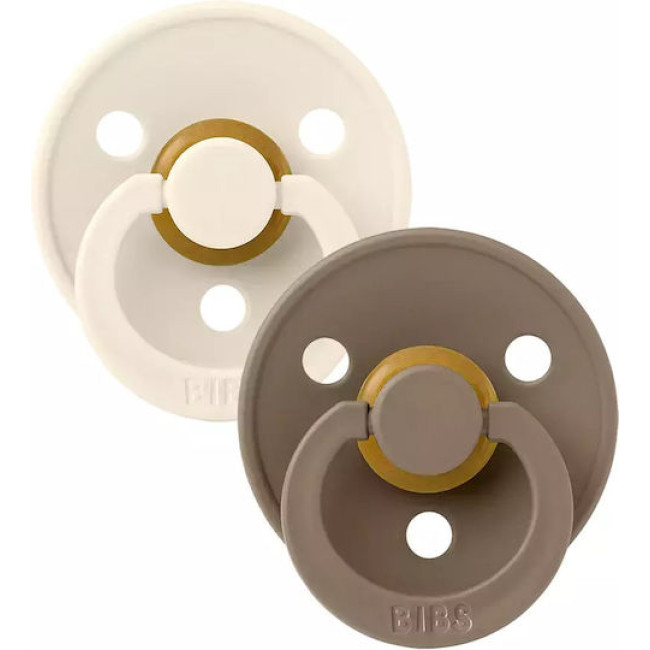 Bibs Πιπίλες Colour 2 τμχ. Latex No1 Ivory/Dark Oak