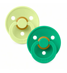 Bibs Πιπίλες Colour 2 τμχ. Latex No1 Matcha/Cactus