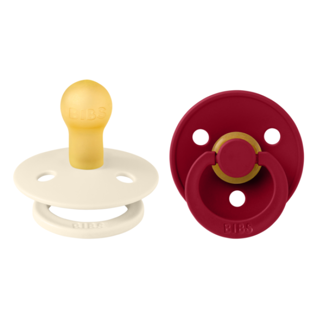 Bibs Πιπίλες Colour 2 τμχ. Latex No2 Ivory/Ruby