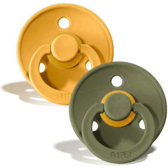 Bibs Πιπίλες Colour 2 τμχ. Latex No2 Honey Bee/Olive