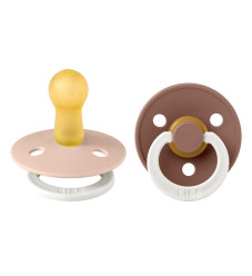 Bibs Πιπίλες Colour 2 τμχ. Latex No2 Glow Blush/Woodchuck