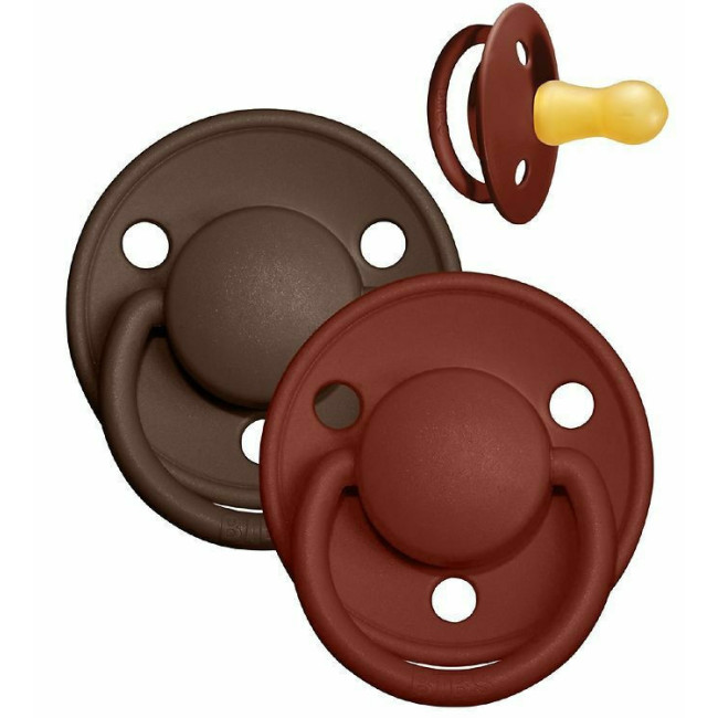 Bibs Πιπίλες De Lux 2 τμχ. Latex No1 Rust/Mocha