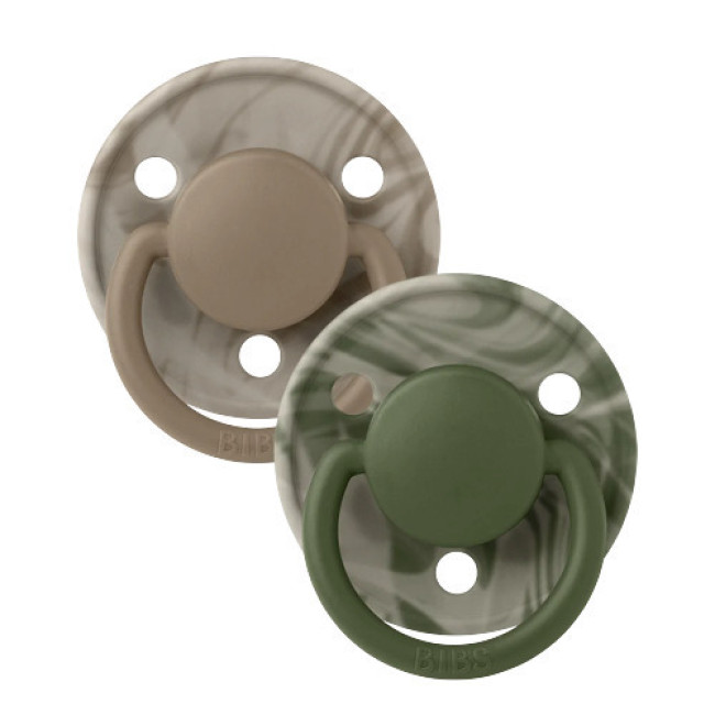 Bibs Πιπίλες De Lux 2 τμχ. Latex No2 Green Mix