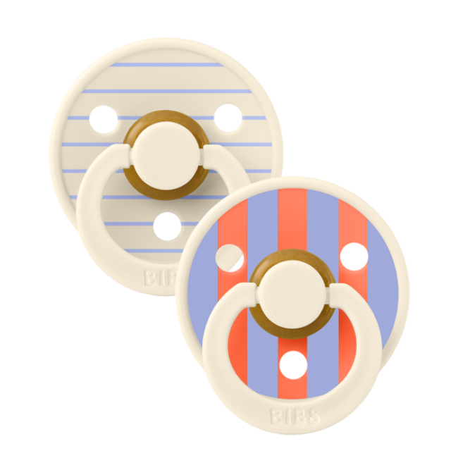 Bibs Πιπίλες Studio Collection 2 τμχ. Στρογγυλή No1 Pin Ivory/Hush