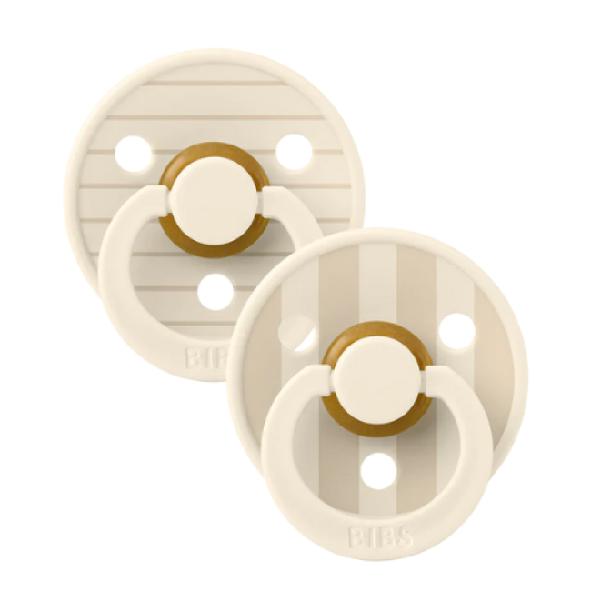 Bibs Πιπίλες Studio Collection 2 τμχ. Στρογγυλή No1 Pin Vanilla Mix