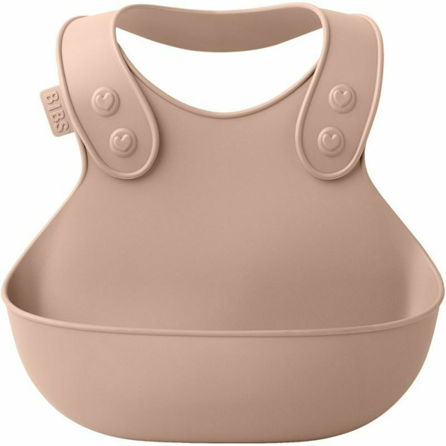 Bibs Αδιάβροχη Σαλιάρα Σιλικόνης Με Τσέπη Blush