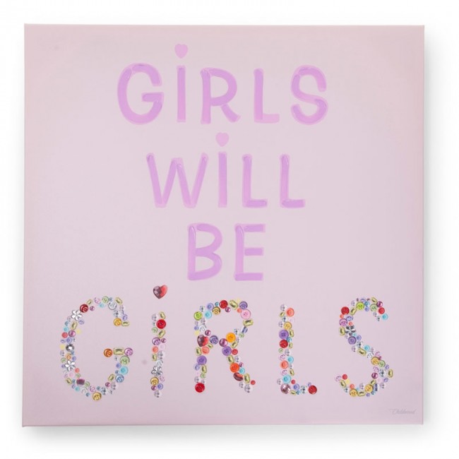 Childhome Καμβάς Girls & Buttons 75cm*75cm