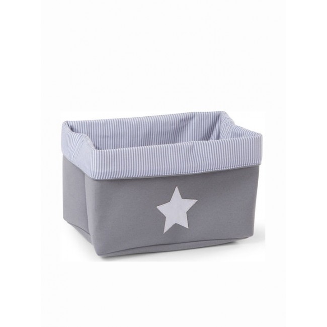 Childhome Κουτί Αποθήκευσης Καμβάς 32*20*20 Grey Stripes